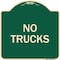 Signmission Designer Series Truck No Trucks, Green & Tan Heavy-Gauge Aluminum Sign, 18" x 18", G-1818-22786 A-DES-G-1818-22786 - alternate 1